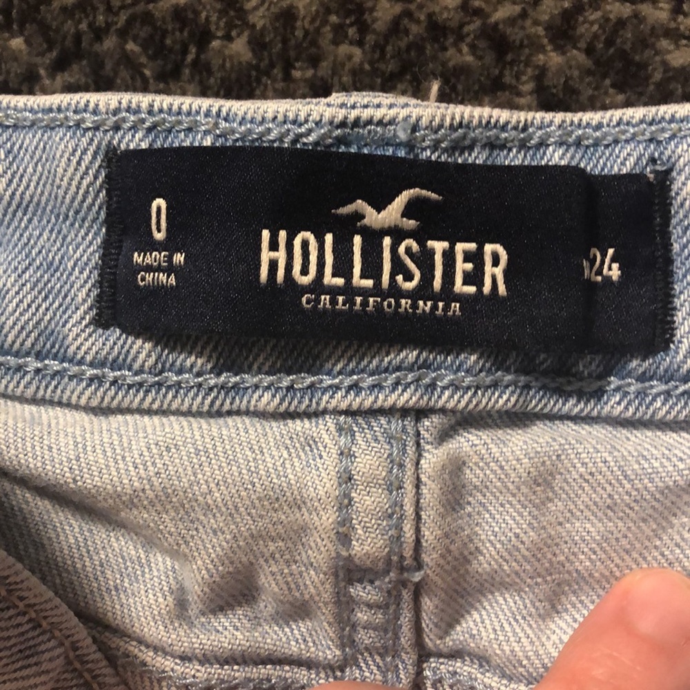 🔹 4 for $30 Hollister High Rise Midi Jean Short, Size 0 - Picture 4 of 5